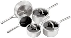 Ninja Zerostick Stainless Steel 5 Piece Non Stick Pan Set
