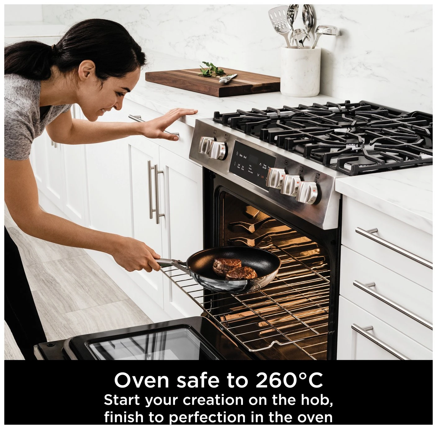 Ninja Zerostick Stainless Steel 5 Piece Non Stick Pan Set 5 Ninja Zerostick Stainless Steel 5 Piece Non Stick Pan Set - Image 4