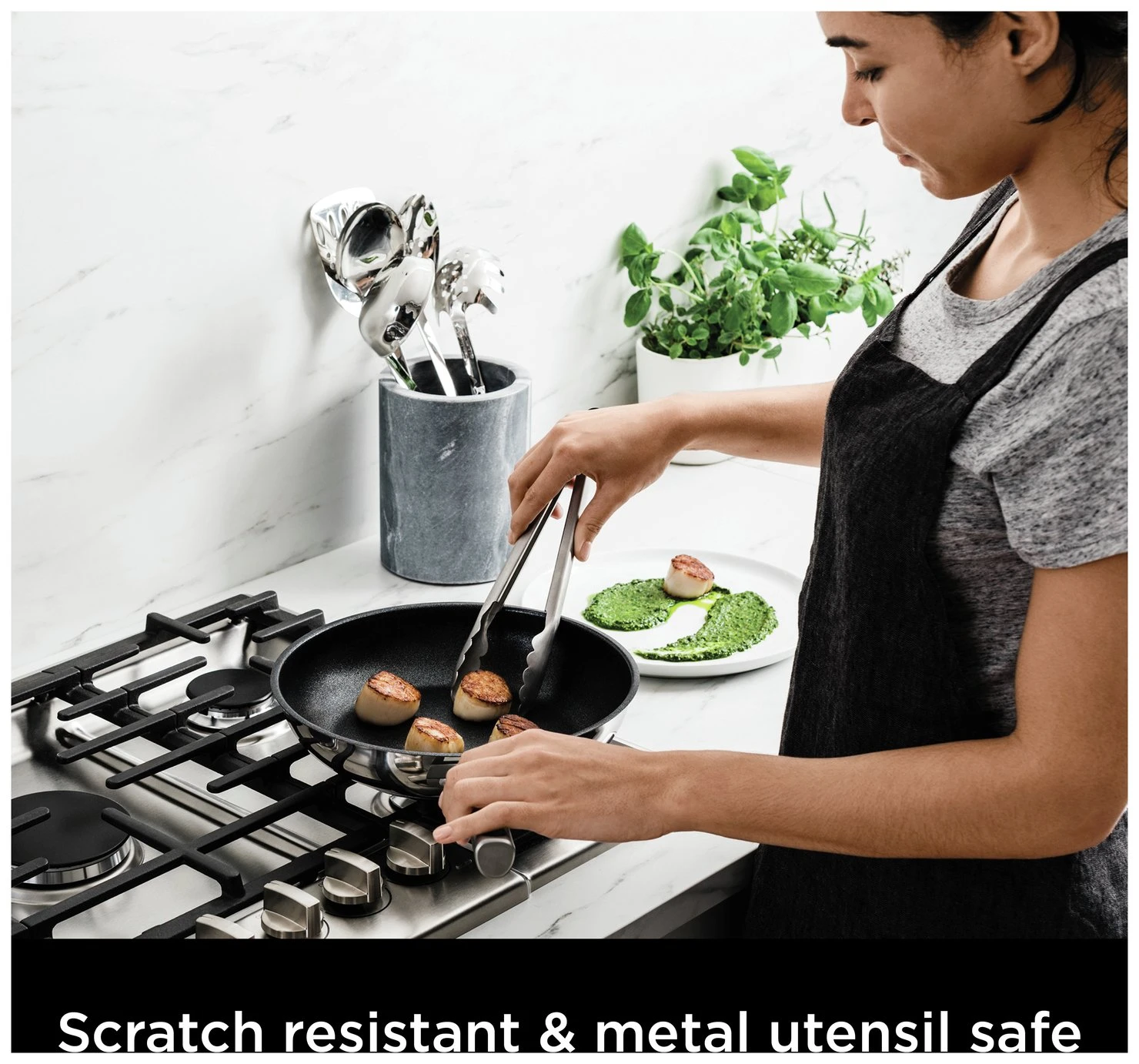 Ninja Zerostick Stainless Steel 5 Piece Non Stick Pan Set 6 Ninja Zerostick Stainless Steel 5 Piece Non Stick Pan Set - Image 5