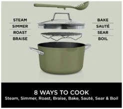 Ninja Zerostick 30cm Non Stick Aluminium Possible Pot -Green -Kitchen Supplies Store 1120295 R Z003A