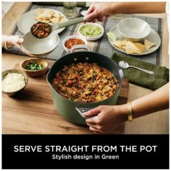 Ninja Zerostick 30cm Non Stick Aluminium Possible Pot -Green -Kitchen Supplies Store 1120295 R Z005A