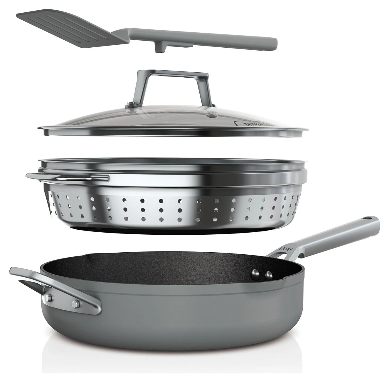 Ninja Zerostick 28cm Non Stick Aluminium Possible Pan -Grey 3 Ninja Zerostick 28cm Non Stick Aluminium Possible Pan -Grey