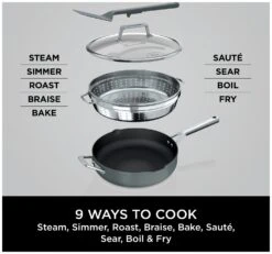 Ninja Zerostick 28cm Non Stick Aluminium Possible Pan -Grey 15 Ninja Zerostick 28cm Non Stick Aluminium Possible Pan -Grey -Kitchen Supplies Store 1120305 R Z003A