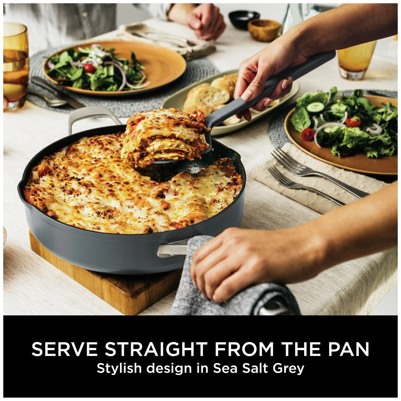 Ninja Zerostick 28cm Non Stick Aluminium Possible Pan -Grey 7 Ninja Zerostick 28cm Non Stick Aluminium Possible Pan -Grey - Image 5