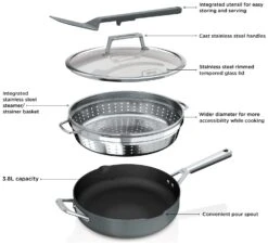 Ninja Zerostick 28cm Non Stick Aluminium Possible Pan -Grey 23 Ninja Zerostick 28cm Non Stick Aluminium Possible Pan -Grey -Kitchen Supplies Store 1120305 R Z011A