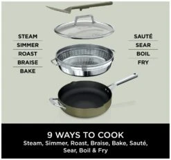 Ninja Zerostick 28cm Non Stick Aluminium Possible Pan -Green -Kitchen Supplies Store 1120312 R Z003A