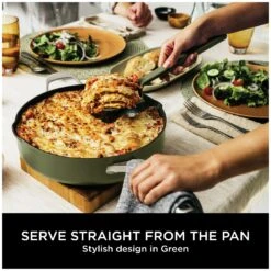 Ninja Zerostick 28cm Non Stick Aluminium Possible Pan -Green -Kitchen Supplies Store 1120312 R Z005A