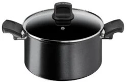 Tefal Titanium Excellence 24cm Aluminium Stock Pot - Black