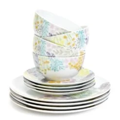 Habitat Floral 12 Piece Porcelain Dinner Set -Kitchen Supplies Store 1307276 R Z002A