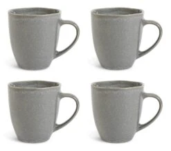 Habitat Set Of 4 Stoneware Mugs - Grey