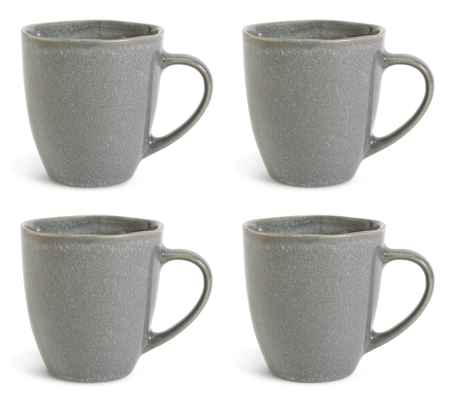Habitat Set Of 4 Stoneware Mugs - Grey 3 Habitat Set Of 4 Stoneware Mugs - Grey
