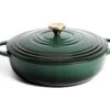 Habitat 4 Litre Cast Iron Casserole Dish - Green -Kitchen Supplies Store 2003342 R Z001A