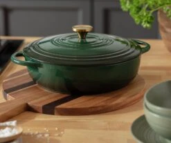 Habitat 4 Litre Cast Iron Casserole Dish - Green -Kitchen Supplies Store 2003342 R Z002C