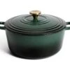 Habitat 5.3 Litre Cast Iron Casserole Dish - Green -Kitchen Supplies Store 2003610 R Z001A