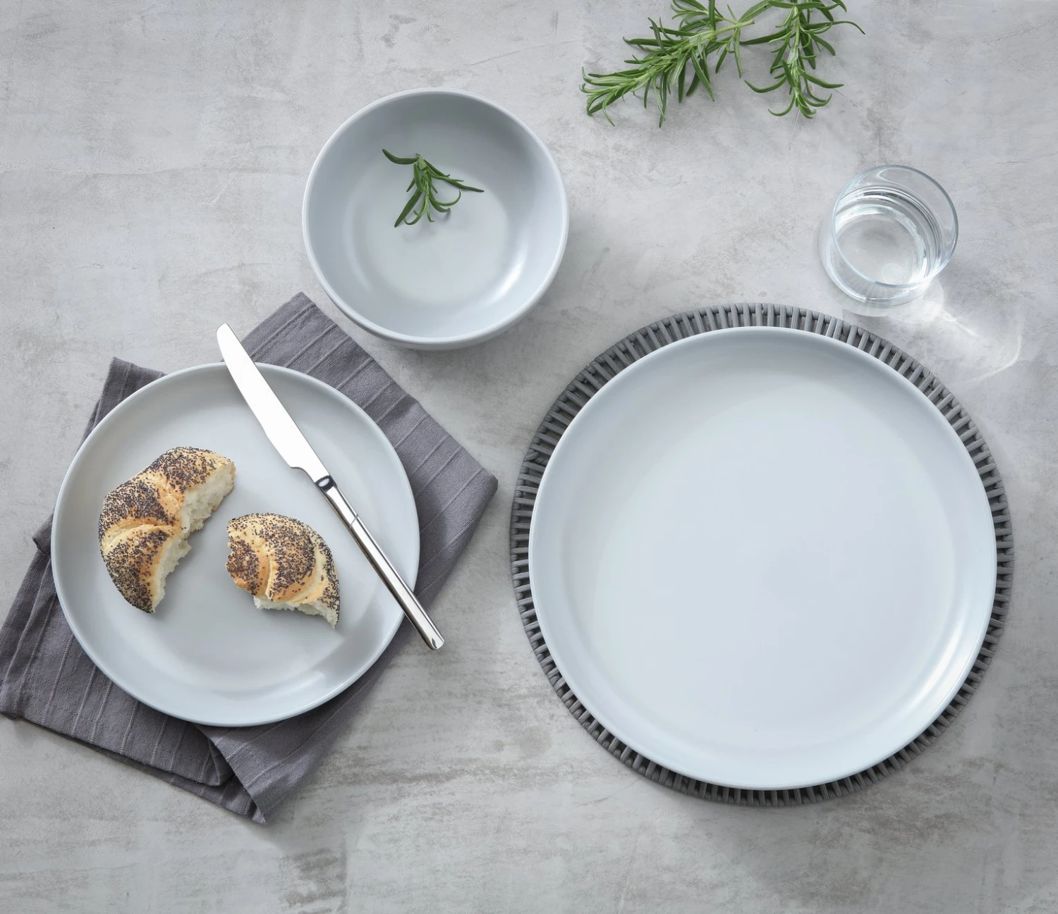 Habitat 12 Piece Stoneware Dinner Set - Matt Grey 4 Habitat 12 Piece Stoneware Dinner Set - Matt Grey - Image 2