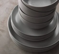 Habitat 12 Piece Stoneware Dinner Set - Matt Grey 10 Habitat 12 Piece Stoneware Dinner Set - Matt Grey -Kitchen Supplies Store 2151768 R Z003C