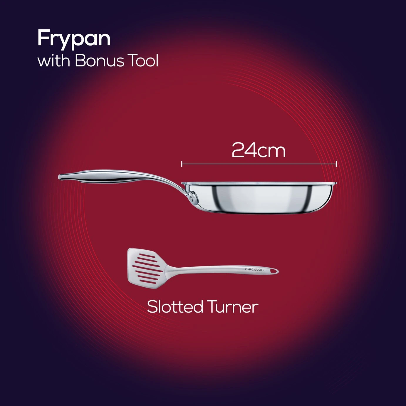 Circulon S Series 24cm Stainless Steel Pan And Spatula 7 Circulon S Series 24cm Stainless Steel Pan And Spatula - Image 5