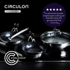 Circulon S Series 24cm Stainless Steel Pan And Spatula 16 Circulon S Series 24cm Stainless Steel Pan And Spatula -Kitchen Supplies Store 2721600 R Z007A