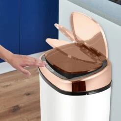 Tower 58 Litre Sensor Bin - Rose Gold And White 10 Tower 58 Litre Sensor Bin - Rose Gold And White -Kitchen Supplies Store 3037166 R Z003A