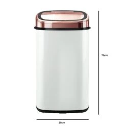 Tower 58 Litre Sensor Bin - Rose Gold And White 13 Tower 58 Litre Sensor Bin - Rose Gold And White -Kitchen Supplies Store 3037166 R Z020A