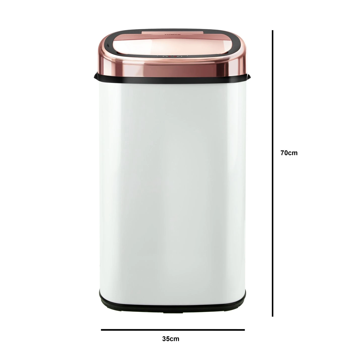 Tower 58 Litre Sensor Bin - Rose Gold And White 8 Tower 58 Litre Sensor Bin - Rose Gold And White - Image 6