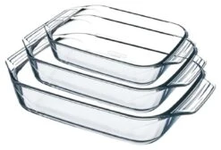 Pyrex Irresistible 3 Piece Glass Roaster Set -Kitchen Supplies Store 3064153 R Z002A