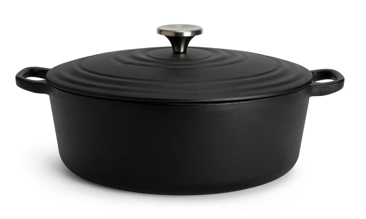 Habitat 3.3 Litre Cast Iron Casserole Dish - Black 3 Habitat 3.3 Litre Cast Iron Casserole Dish - Black