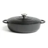 Habitat 4 Litre Shallow Cast Iron Casserole Dish - Black -Kitchen Supplies Store 3065482 R Z001A