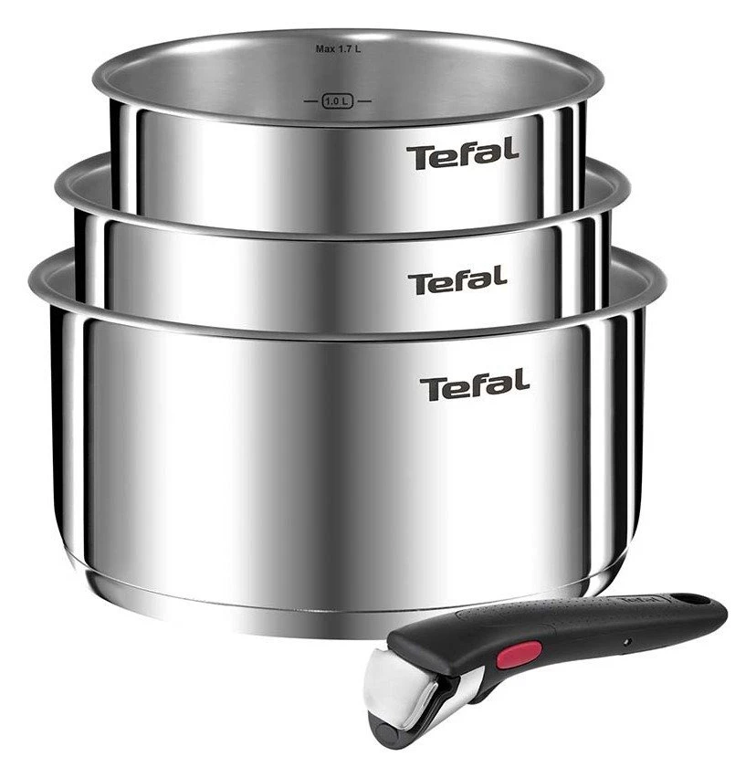 Tefal Ingenio Emotion 4 Piece Stainless Steel Pan Set 3 Tefal Ingenio Emotion 4 Piece Stainless Steel Pan Set