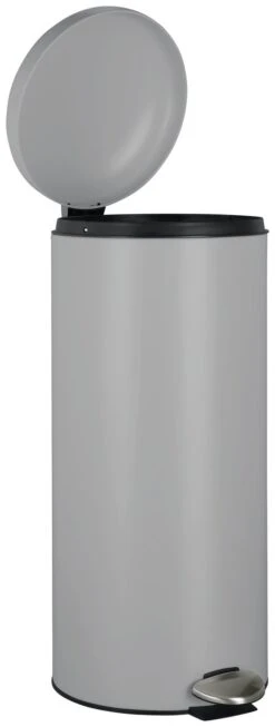 Habitat 30 Litre Round Kitchen Pedal Bin - Matt Grey -Kitchen Supplies Store 3083952 R Z002A