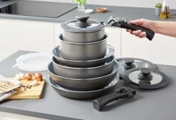 Tower Freedom 13 Piece Aluminium Pan Set - Grey -Kitchen Supplies Store 4015864 R Z008A