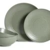 Habitat Textured Ripple 12 Piece Stoneware Dinner Set - Sage 2 Habitat Textured Ripple 12 Piece Stoneware Dinner Set - Sage -Kitchen Supplies Store 4353492 R Z001A