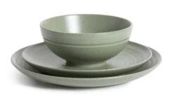 Habitat Textured Ripple 12 Piece Stoneware Dinner Set - Sage 13 Habitat Textured Ripple 12 Piece Stoneware Dinner Set - Sage -Kitchen Supplies Store 4353492 R Z002A