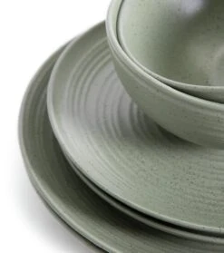 Habitat Textured Ripple 12 Piece Stoneware Dinner Set - Sage 16 Habitat Textured Ripple 12 Piece Stoneware Dinner Set - Sage -Kitchen Supplies Store 4353492 R Z005A