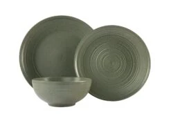 Habitat Textured Ripple 12 Piece Stoneware Dinner Set - Sage 17 Habitat Textured Ripple 12 Piece Stoneware Dinner Set - Sage -Kitchen Supplies Store 4353492 R Z007A