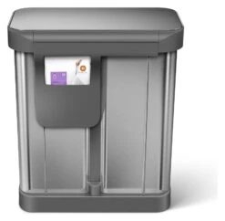 Simplehuman 58 Litre Recycler Bin - Stainless Steel -Kitchen Supplies Store 5713024 R Z004A