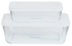 Pyrex Set Of 2 Glass Roasters With Plastic Storage Lids 9 Pyrex Set Of 2 Glass Roasters With Plastic Storage Lids -Kitchen Supplies Store 6209654 R Z002A