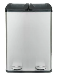 Habitat 55 Litre 2 Compartment Recycling Bin - Steel
