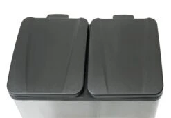 Habitat 55 Litre 2 Compartment Recycling Bin - Steel -Kitchen Supplies Store 7007068 R Z003A