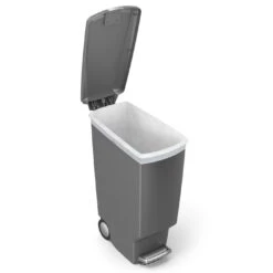 Simplehuman 40 Litre Plastic Slim Pedal Bin - Grey -Kitchen Supplies Store 7277070 R Z003A