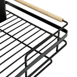 Habitat Wire Dishdrainer - Wood And Black -Kitchen Supplies Store 8092010 R Z006A
