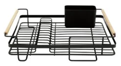 Habitat Wire Dishdrainer - Wood And Black
