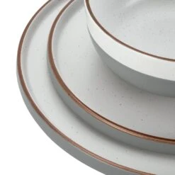 Habitat Loft Living Speckle 12 Piece Dinner Set - Grey -Kitchen Supplies Store 8864846 R Z005A