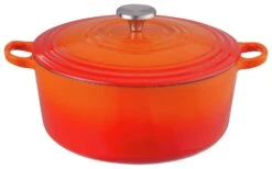 Habitat 5.3 Litre Cast Iron Casserole Dish - Orange 7 Habitat 5.3 Litre Cast Iron Casserole Dish - Orange -Kitchen Supplies Store 8906175 R Z002A