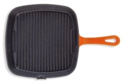 Habitat 23cm Cast Iron Griddle Pan - Orange 12 Habitat 23cm Cast Iron Griddle Pan - Orange -Kitchen Supplies Store 9192500 R Z005A