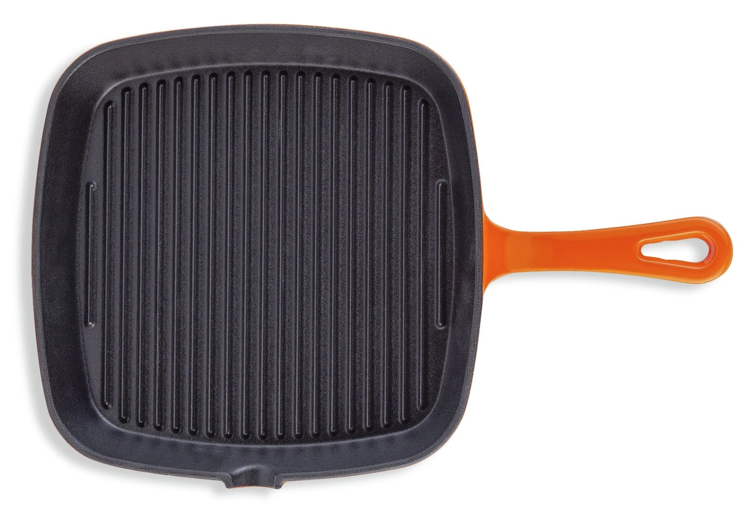 Habitat 23cm Cast Iron Griddle Pan - Orange 7 Habitat 23cm Cast Iron Griddle Pan - Orange - Image 5