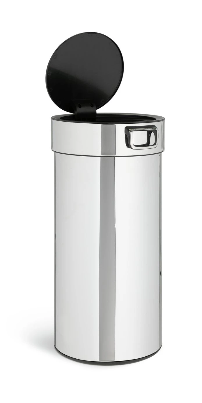 Habitat 30 Litre Round Touch Op Bin - Silver 5 Habitat 30 Litre Round Touch Op Bin - Silver - Image 3