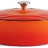 Habitat 4.7 Litre Cast Iron Oval Casserole Dish - Orange -Kitchen Supplies Store 9212363 R Z001A