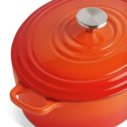 Habitat 4.7 Litre Cast Iron Oval Casserole Dish - Orange -Kitchen Supplies Store 9212363 R Z005A