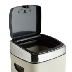 Habitat 30 Litre Square Touch Top Bin - Cream -Kitchen Supplies Store 9212679 R Z003A